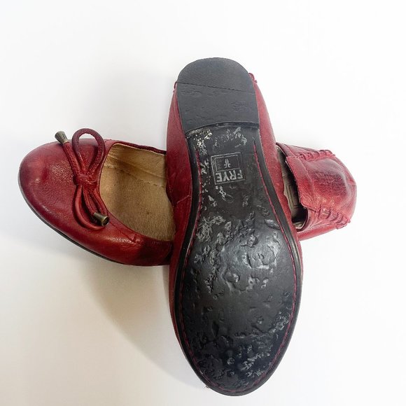 Burgundy/Red/Wine FRYE Ballet Flats Size 8 - Picture 1 of 7